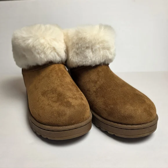 White Mountain Women's Faux Fur Lined Suede Ankle Booties Size 10 - Picture 14 of 14
